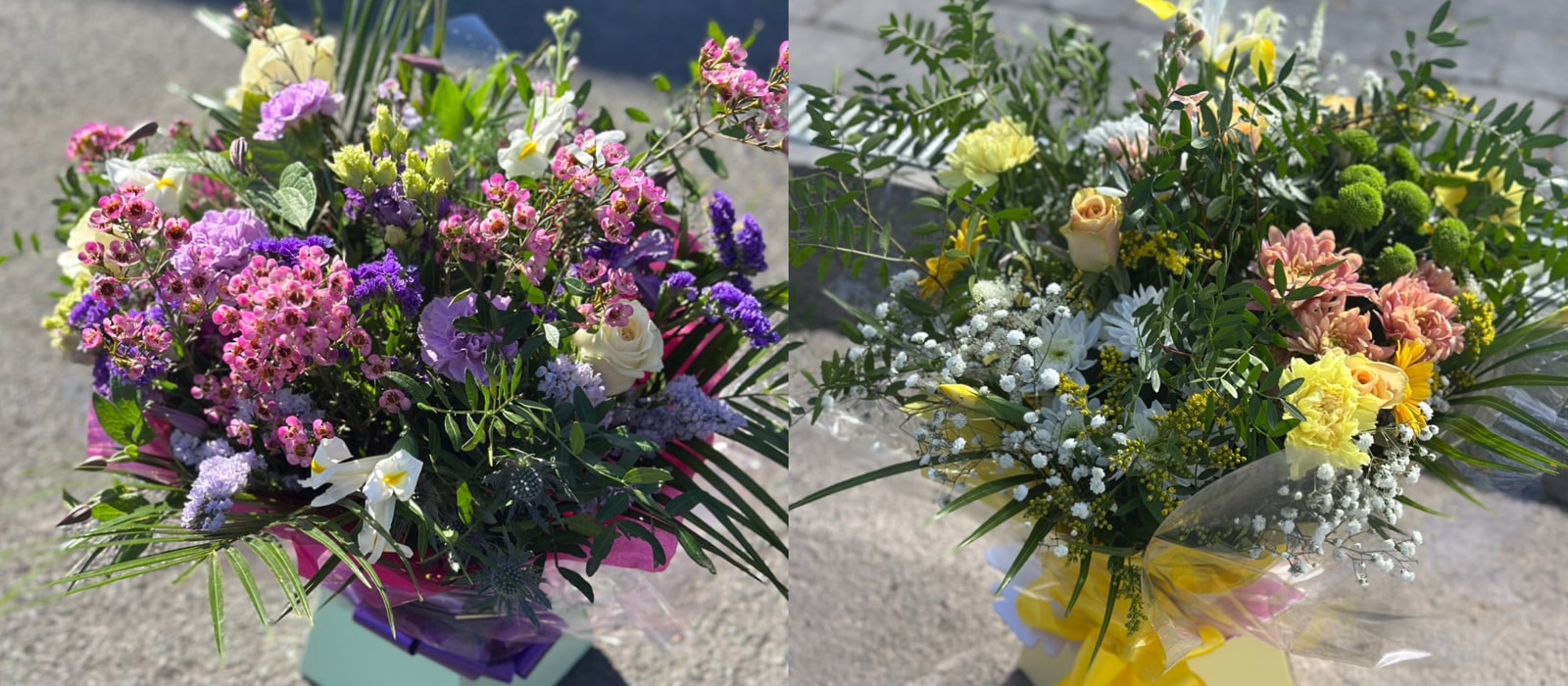 Seasonal bouquets from Fleurtations in Bristol offering same-day delivery