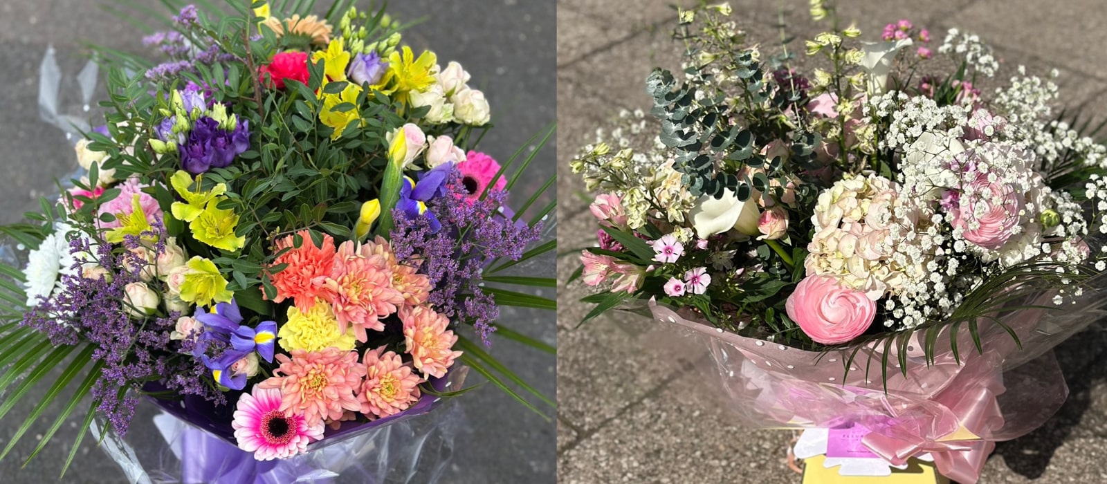 Seasonal bouquets from Fleurtations in Bristol offering same-day delivery