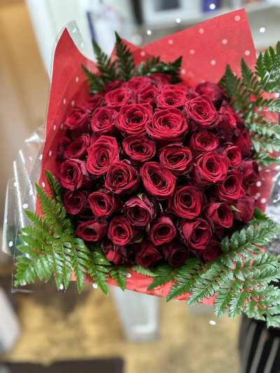 The Luxury Bouquet 50 Red Roses - Luxury Bouquet 50 Red Roses - the true statement piece with this show stopper